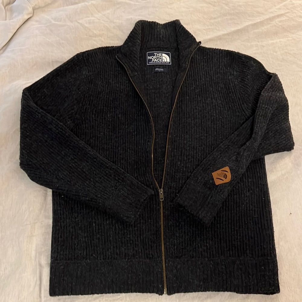 Wool NorthFace Zip Up Cardigan